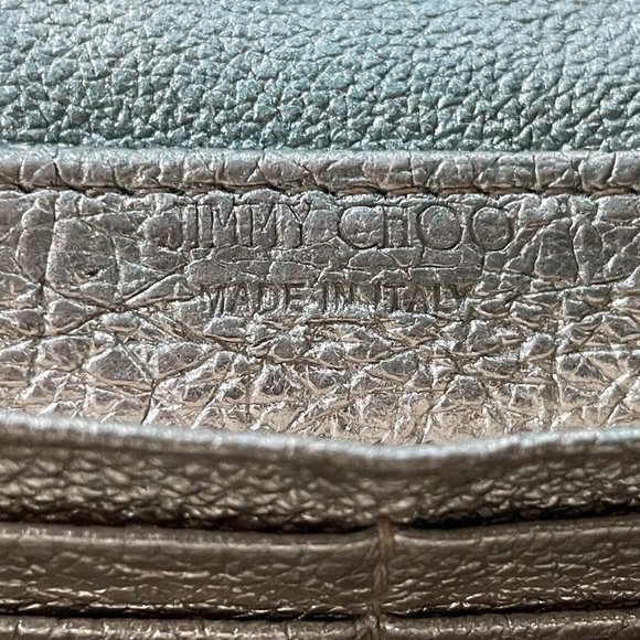 Jimmy Choo Women Wallet Cardholder Blue Leather Wristlet Clutch Purse Made Italy - Picture 11 of 12